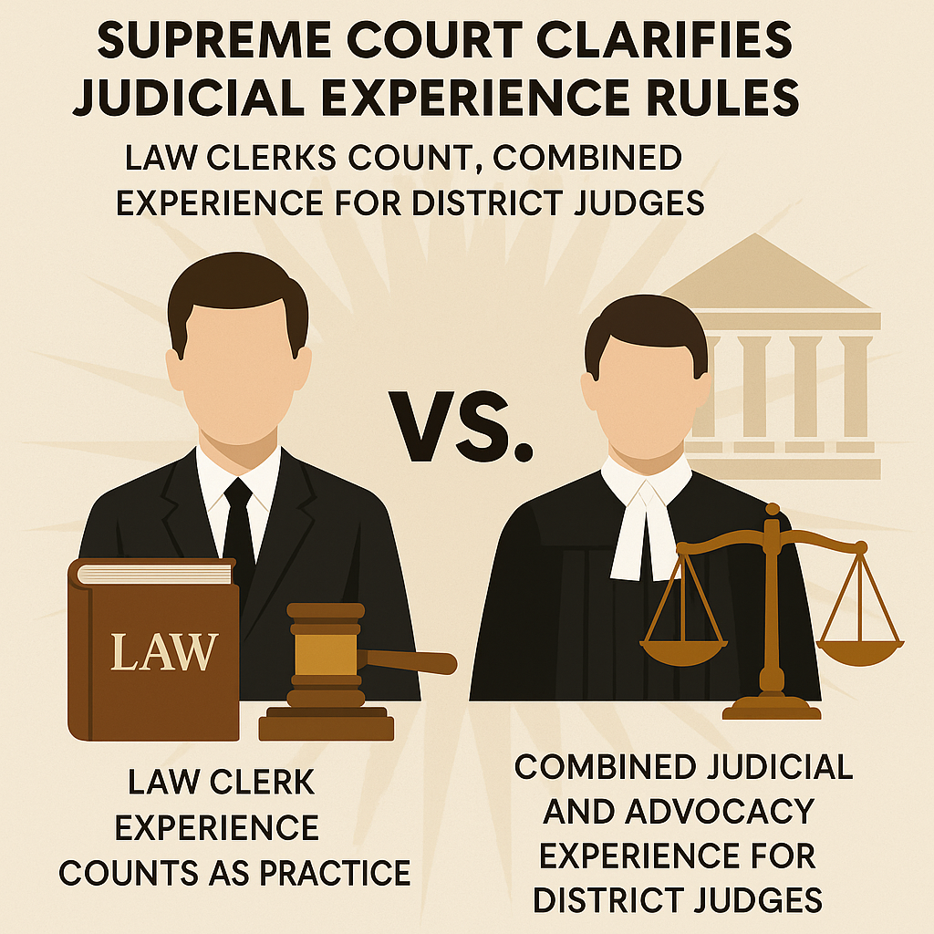 Legal Experience for Judicial Appointments