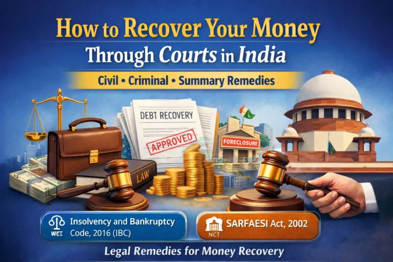 How to Recover Your Money Through Courts in India